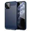 Hülle für Apple iPhone 11 PRO MAX TPU Silikon Edelstahl-Karbonfaser Optik