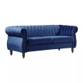 Chesterfield Sofa 3-Sitzer - Samt - Dunkelblau - TRUMBO Chesterfield Sofa 3-Sitzer - Samt - Dunkelblau - TRUMBO