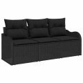 VidaXL - Outdoor-sofa poly-rattan, One Size, Schwarz