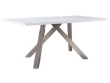 Vente-unique, Esstisch für 6 Personen - MDF & Stahl - Weiß lackiert - YOURILU Esstisch für 6 Personen - MDF & Stahl - Weiß lackiert - YOURILU