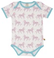Body Kurz Druck Zebra Aster Unisex Rosa 86/92