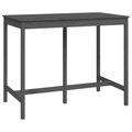vidaXL, vidaXL Bartisch Grau 140x80x110 cm Massivholz Kiefer