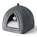 Alopini - Katzenhöhle Großkatzen Faltbares Katzenbett mit waschbaren Kissen, Katzenzelt für Kätzchen klein,, One Size, Grau