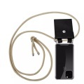 Cadorabo Handy Kette für Apple iPhone 11 PRO (XI PRO) in GLÄNZEND BRAUN - Silikon Necklace Umhänge Hülle mit Silber Ringen, Kordel Band Schnur und ...
