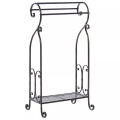 Beliani, Beliani Handtuchständer Antik Optik schwarz 49 x 91 cm freistehend 3 Arme LINARES
