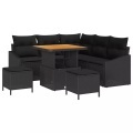 VidaXL - Outdoor-sofa poly-rattan, One Size, Schwarz