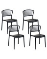 Beliani, Set Mit 4 Stühlen Aus Kunststoff Modern Gela Unisex ONE SIZE