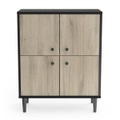 Calicosy, Kleines Sideboard Mit 4 Türen In Holzoptik - Arty Unisex Braun ONE SIZE
