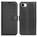 Cover-Discount - iPhone 16e - Leder Etui Hülle, Schwarz