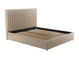 Vente-unique, Bett mit Bettkasten BettKopfteil Stoff SARAH Bett mit Bettkasten BettKopfteil Stoff SARAH