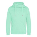 Cross Neck Kapuzenpullover Unisex Mint XL