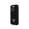 Guess - iPhone 15 Pro Hülle Triangle Diamond, Schwarz