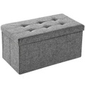 Faltbarer Sitzhocker aus Polyester mit Stauraum 76x38x38cm Faltbarer Sitzhocker aus Polyester mit Stauraum 76x38x38cm