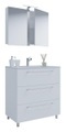MID.YOU Waschtischkombi 80 cm , Schubo , Weiss , Holzwerkstoff , 3 Schubladen , 80 cm , melaminharzbeschichtet,melaminharzbeschichtet,Nachbildung,Nachbildung , stehend , 000657025711