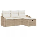 VidaXL - Outdoor-sofa poly-rattan, One Size, Beige