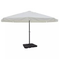 vidaXL Sonnenschirm Aluminium weiss mit Schirmständer