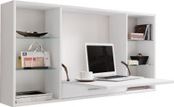 MID.YOU Laptoptisch in weiss , Teala , Holzwerkstoff , 1 Schubladen , 115x60x20 cm , melaminharzbeschichtet,Nachbildung , 000657019001