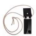 Cadorabo Handy Kette für Apple iPhone 11 PRO (XI PRO) in PERLIG ROSÉGOLD - Silikon Necklace Umhänge Hülle mit Silber Ringen, Kordel Band Schnur und...