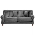 Beliani 3-Sitzer Sofa Samtstoff grau EIKE