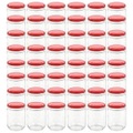 vidaXL Marmeladengläser mit Rotem Deckel 48 Stk. 230 ml
