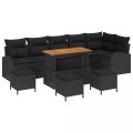 VidaXL - Garten-sofa poly-rattan, One Size, Schwarz