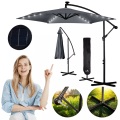 B2X - Faltbarer Garten-Sonnenschirm mit Hülle und Lichtern, 300cm