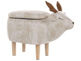 Beliani Hocker Polsterbezug beige REINDEER