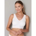 Bustier Microfaser herausnehmbare Pads weiß - Invisible Soft 42