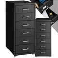 TecTake, Rollcontainer aus Metall - schwarz