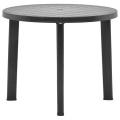 Gartentisch Anthrazit 89 cm Kunststoff