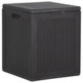 vidaXL, vidaXL Garten-Aufbewahrungsbox 90 L Schwarz PP Rattan