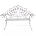 Beliani - Gartenbank aus Eisen  PAVIA, One Size, Schneeweiss