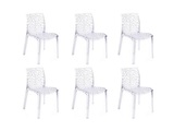 Vente-unique, Stuhl 6erSet Polycarbonat Transparent DIADEME Stuhl 6erSet Polycarbonat Transparent DIADEME