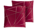 Beliani, Kissen 2er Set aus Samtstoff Modern PINUS Kissen 2er Set aus Samtstoff Modern PINUS