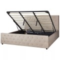 Bett mit Lattenrost aus Samtstoff Glamourös AMIENS Bett mit Lattenrost aus Samtstoff Glamourös AMIENS