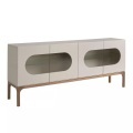 Sideboard Aus Grau- Und Walnussholz Mit Innenbeleuchtung Unisex Grau ONE SIZE