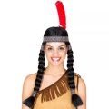 Perücke Indianerin Schwarz