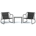 vidaXL, vidaXL 3-tlg. Garten-Lounge-Set mit Kissen Anthrazit Stahl