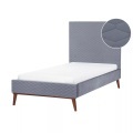 Bett mit Lattenrost aus Samtstoff Retro BAYONNE Bett mit Lattenrost aus Samtstoff Retro BAYONNE