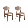 Beliani, Beliani - Esszimmerstuhl 2er Set aus Gummibaumholz Skandinavisch AMERY, One Size, Braun Medium