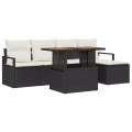 VidaXL - Garten-sofa-set poly-rattan, One Size, Schwarz