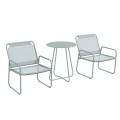 Northio - 3tlg. Bistro-Set, Balkonmöbel-Set inkl. 1 Tisch, 2 Stühlen, Gartenmöbel-Set, Gartensitzgruppe für Garten, Terrasse, Mesh, Grün, One Size