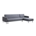 Ecksofa Mit Schlaffunktion - Ecke Wechselbar - Stoff - Grau Willis Ii Unisex Grau ONE SIZE