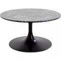 KARE Design - Couchtisch Schickeria Marmor rund 80, One Size, Schwarz