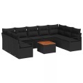 VidaXL - Garten-sofa poly-rattan, One Size, Schwarz