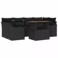 VidaXL - Garten-sofa-set poly-rattan, One Size, Schwarz