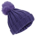 Rockjock Zopfmuster-pelz-pom Pom Winter-strickmütze Unisex Marine ONE SIZE