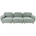 Beliani - 3 Sitzer Sofa aus Stoff Modern AMLI, One Size, Grün Bedruckt