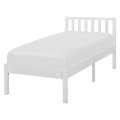 Beliani Holzbett weiss Lattenrost 90 x 200 cm FLORAC