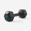 Hantel 7,5kg Crosstraining Krafttraining - Hex Dumbbell Unisex Schwarz Leicht 7.5KG